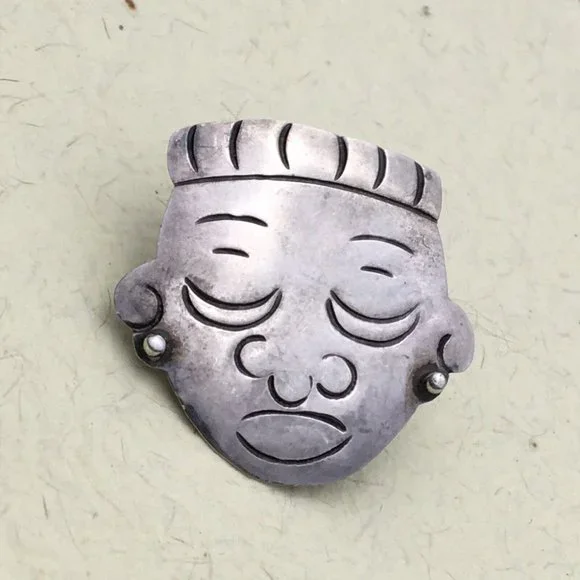 Rare Mexico VGV Modernist Sterling Silver Screw Back Earrings 925 - Picture 3 of 7